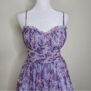 City Studio Lavender Floral Dress